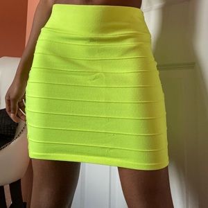 Neon Green Mini Skirt